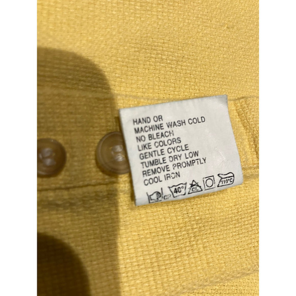 Woolrich Shirt Men's 2XL Yellow Button Short Sleeve Flannel Outdoor VTG Y2K - Picture 5 of 10